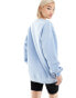 Daisy Street relaxed sweatshirt in blue with Italy embroidery