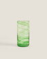 Coloured blown glass tall tumbler