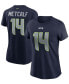 ფოტო #1 პროდუქტის Women's DK Metcalf College Navy Seattle Seahawks Name Number T-shirt