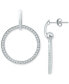 ფოტო #3 პროდუქტის Cubic Zirconia Circle Drop Earrings, Created for Macy's