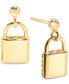 Фото #1 товара Серьги Macy's Padlock Polished