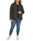 Womens Plus Size Collared Quilted Coat