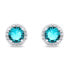 Sparkling silver jewelry set with zircons SET230WAQ (earrings, pendant)