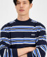 Фото #3 товара Men's Oversized-Fit Stripe Long-Sleeve T-Shirt