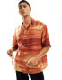 ASOS DESIGN oversized revere shirt in orange ombre print Оранжевый, 4XL - Chest 54-56 - фото #2