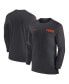 ფოტო #1 პროდუქტის Men's Anthracite Clemson Tigers 2024 Sideline Coach UV Performance Long Sleeve T-Shirt