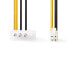 Nedis CCGP74340VA015 - 0.15 m - P4 4-pin - Molex (3-pin) - Male - Male - Straight