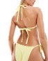 Peek and Beau Fuller Bust mix and match scalloped triangle bikini top in yellow floral texture