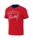 Фото #3 товара Men's Darius Rucker Collection by Navy, Red Minnesota Twins Two-Way Ringer Reversible T-shirt