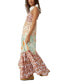 Фото #2 товара Women's Bluebell Cotton Mixed-Print Tiered Maxi Dress