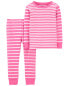 Фото #2 товара Baby 2-Piece Striped 100% Snug Fit Cotton Pajamas 12M