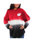 Women's Red Wisconsin Badgers Ombre Long Sleeve Dip-Dyed Spirit Jersey