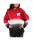 Women's Red Wisconsin Badgers Ombre Long Sleeve Dip-Dyed Spirit Jersey Красный, XSmall - фото #1