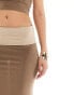 Фото #5 товара Missyempire exclusive slinky column maxi skirt co-ord in mocha