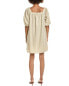 Rachel Parcell Puff Sleeve Linen-Blend Shift Dress Women's