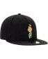 Men's Black The Flintstones Pebbles 9FIFTY Snapback Adjustable Hat