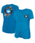 ფოტო #2 პროდუქტის Women's Blue Charlotte FC Athletic Front Twist T-shirt
