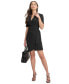 Women's Side-Ruched Short-Sleeve Tulip-Hem Dress