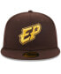 Фото #3 товара Men's Brown El Paso Chihuahuas Authentic Collection Alternate Logo 59FIFTY Fitted Hat