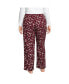 Фото #2 товара Women's Plus Size Print Flannel Pajama Pants