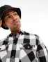 Dickies lined sacramento check shirt in black