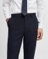 Фото #3 товара Men's Stretch Fabric Slim-Fit Suit Pants