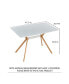 Фото #6 товара Minimalist White Dining Table with Metal Shelf