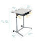 Фото #2 товара 3S Mobile Desk, Sit Stand and Store, Adjustable, Open Front Desk, Grey