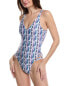Фото #1 товара Becca By Rebecca Virtue Print Play Crystalize Cutout One-Piece Women's