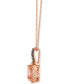 ფოტო #2 პროდუქტის Peach Morganite (1-1/4 ct. t.w.) & Diamond (1/4 ct. t.w.) Pendant Necklace in 14k Rose Gold