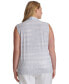 Фото #2 товара Plus Size Printed Sleeveless V-Neck Top