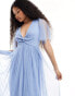 Фото #2 товара Anaya Petite twist tulle maxi dress in soft blue