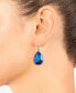 Pear Shape Crystal Drop Earrings (7/25 ct. t.w.) in Fine Silver Plated Brass