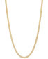 ფოტო #1 პროდუქტის Polished Two-Tone Double Curb Link 18" Chain Necklace (3-1/5mm) in 10k Gold
