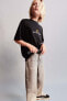 Embroidered jean-michel basquiat ™ t-shirt
