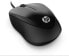 HP Wired Mouse 1000 - Ambidextrous - USB Type-A - 1200 DPI - Black