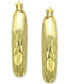 ფოტო #3 პროდუქტის Medium Hoop Earrings in 18k Gold-Plated Sterling Silver, Created for Macy's