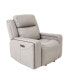 Фото #1 товара Claude 37" Genuine Leather in Dual Power Headrest and Lumbar Support Recliner Chair