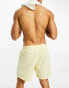 Weekday Ed contrast stitch swim shorts in light yellow