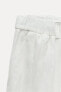 Zw collection creased linen blend trousers