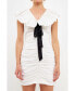 Women's Balloon Ruffle Pleated Mini Dress