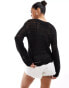 Фото #2 товара Threadbare knitted top in black