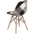 Elon Series Turin Patchwork Fabric Chair With Wood Base