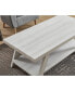 Wood Shelf Coffee Table in White Finish