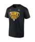 ფოტო #3 პროდუქტის Men's Black Los Angeles Rams 2021 NFC Champions Big and Tall Hometown T-shirt