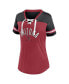 ფოტო #3 პროდუქტის Women's Cardinal, Black Arizona Cardinals Blitz and Glam Lace-Up V-Neck Jersey T-shirt