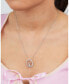 Фото #2 товара Disney tinkerbell Silver Flash Plated Cubic Zirconia Pendant Necklace, 18 + 2"