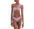 Baobab Womens Maple Shimmer Bikini Bottom Swimwear Purple Size Small