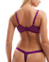 Ivory Rose Clara mesh jacquard tanga thong in purple lila, 40 - фото #2