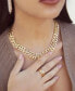 Фото #3 товара ETTIKA double Gold Plated Figaro Chain Link Necklace